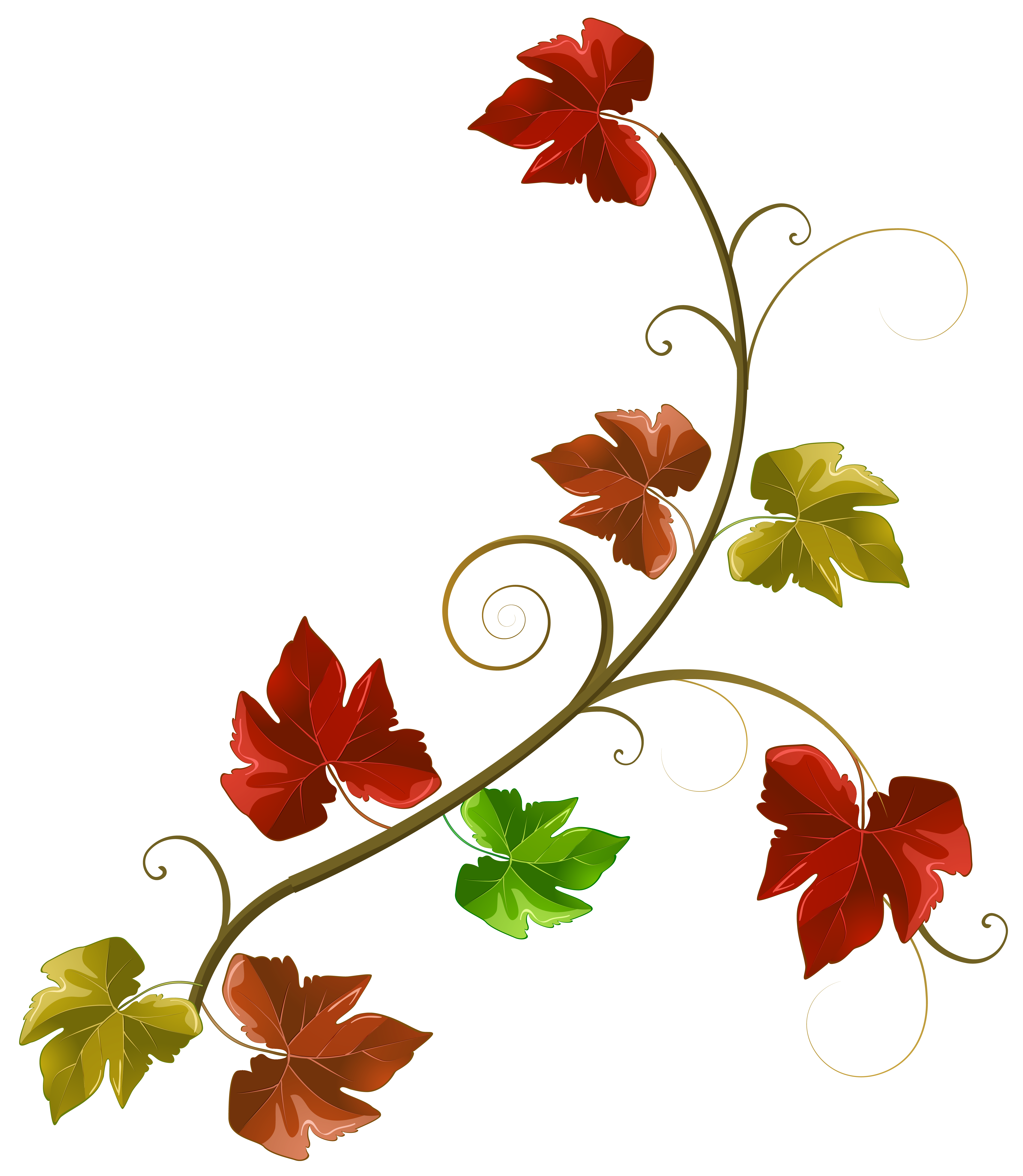 Autumn Leaves Decoration Clipart PNG Image