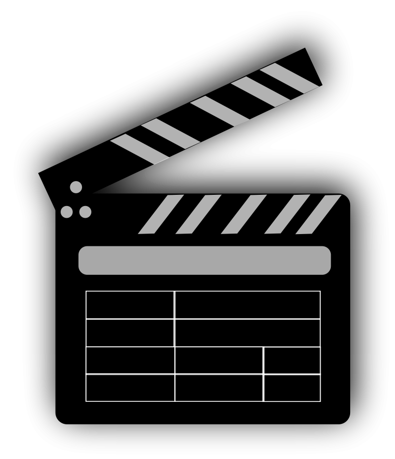 Movie Clapperboard Clipart, vector clip art online, royalty free