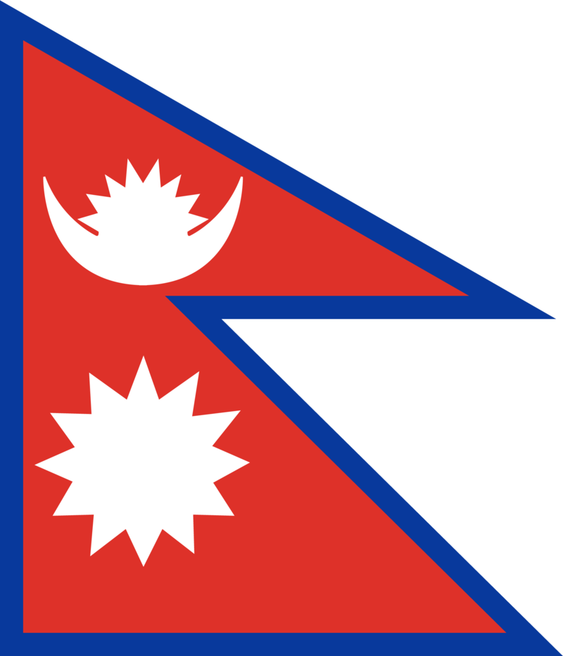Nepal Flag w Transparent Bkg for Charity Art Use by MandarinSwift 