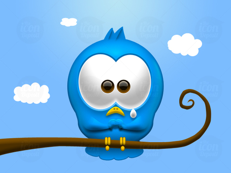 Sad Twitter Bird Icon, Clipart