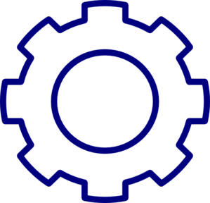 Blue Gear Clip Art