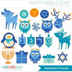 Hanukkah Clip Art Printable Hanukkah Clipart Digital Hanukkah