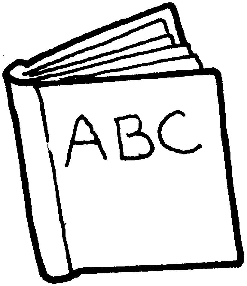 Textbooks Black And White Clipart