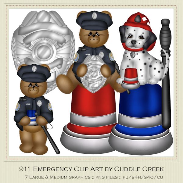 911 Emergency Police Fire Clip Art