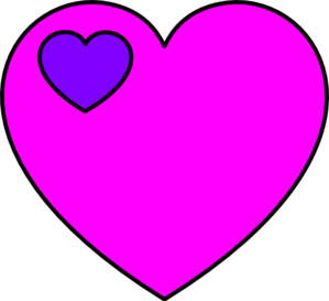 Pink And Violet Heart Clip Art