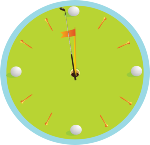 Golf Clock Clip Art