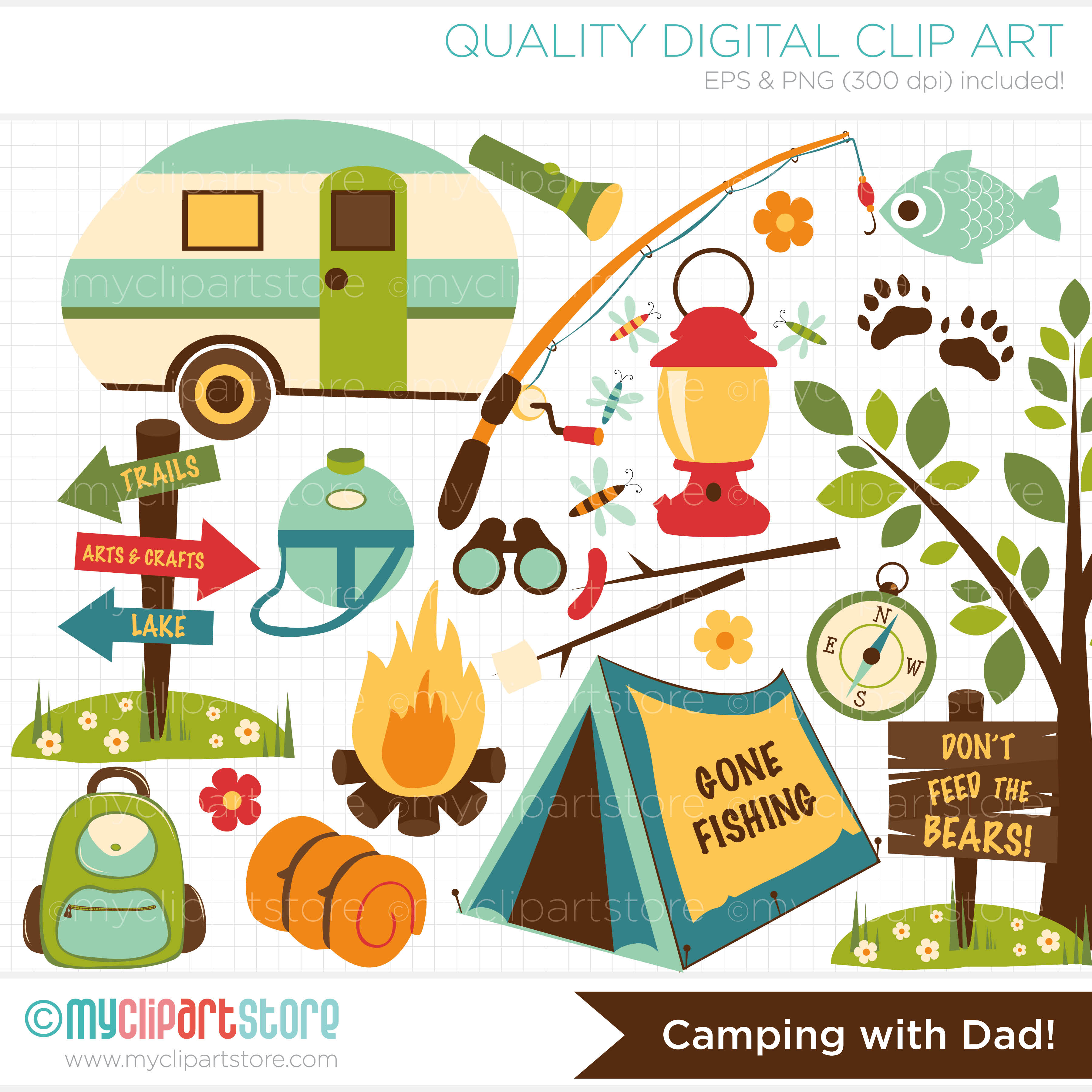 camping clipart free download - photo #15