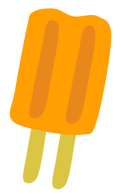 Orange Popsicle Clipart