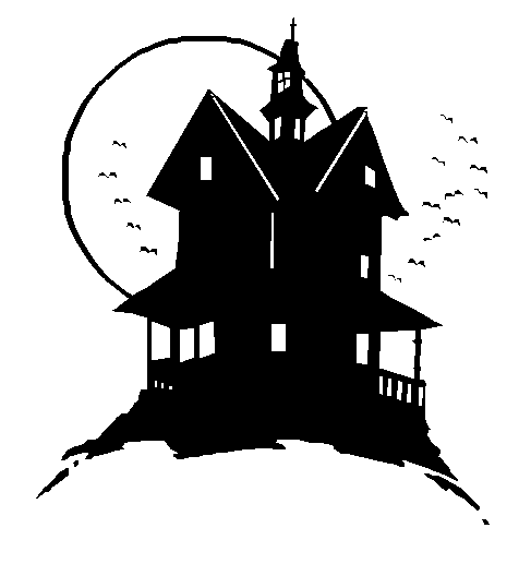free haunted house silhouette clip art - photo #19