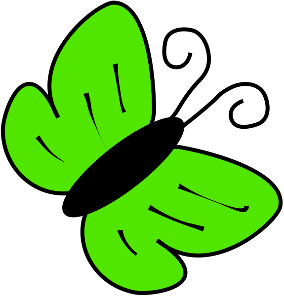 Free Clipart Green Butterfly