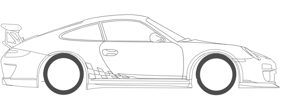 porsche outline