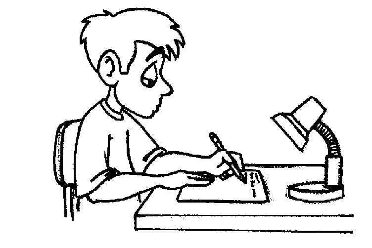 write clipart black and white - Clip Art Library