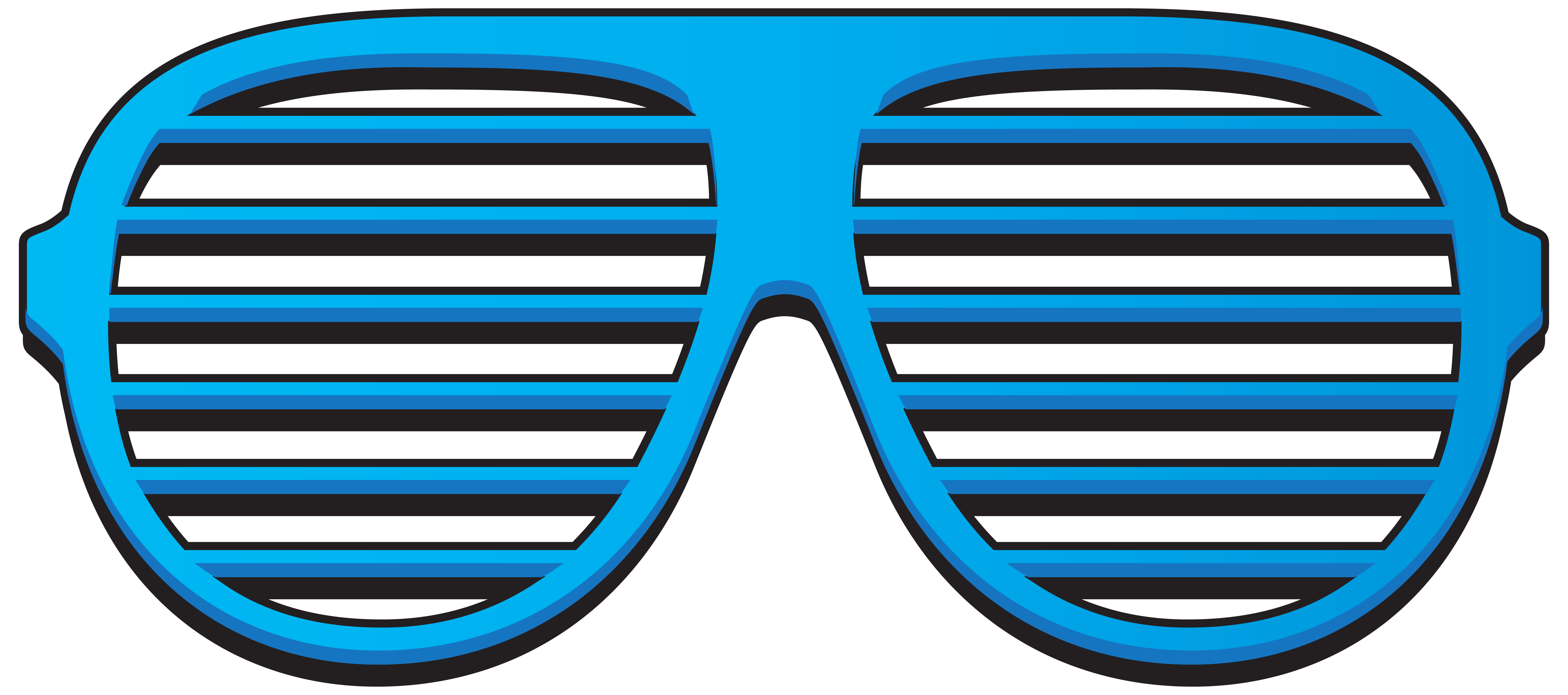 Blue Shutter Shades PNG Clipart Image