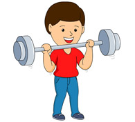 clipart of weight lifters