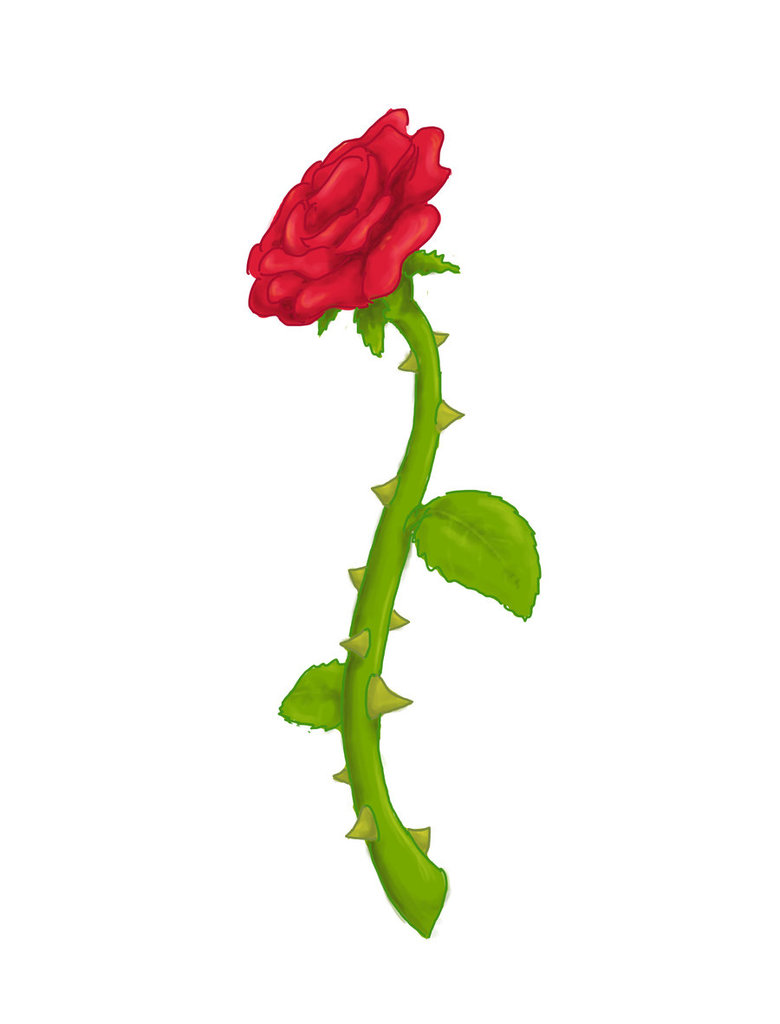 rose and thorn clipart