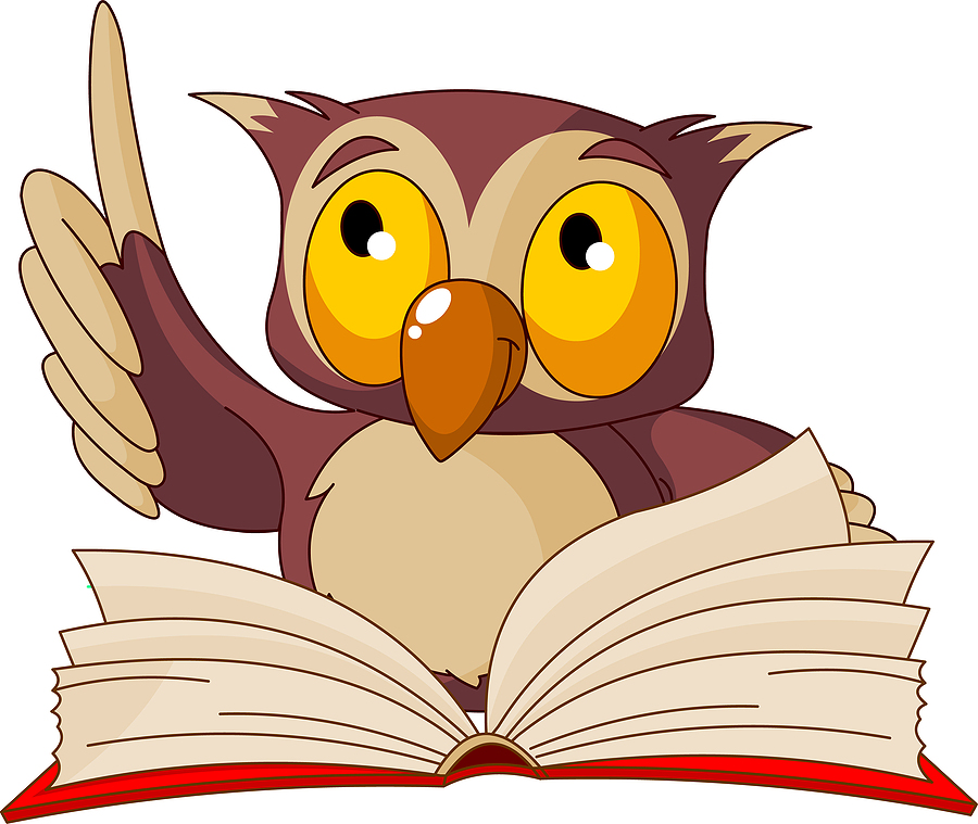 owl reading clipart - photo #19