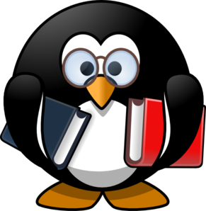 Wise Owl With Books Clip Art