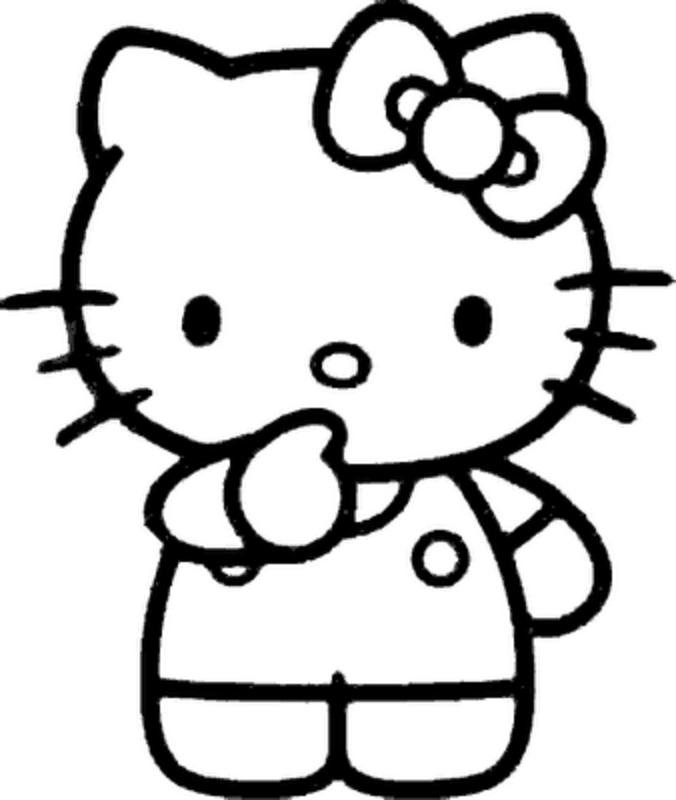 hello kitty clipart black and white - Clip Art Library