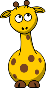 Giraffe Look Up Clip Art