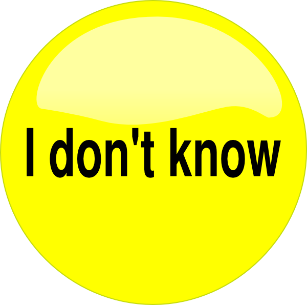 Don T Know Button Clip Art