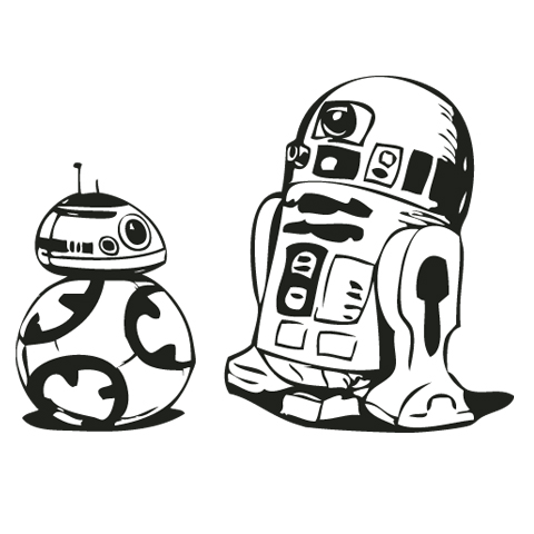 Free R2D2 and BB8 Clip Art 979A ??� 123 Free Graphics.