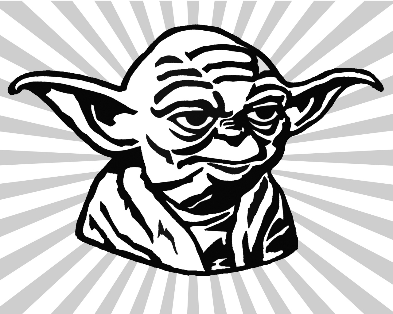 Vector Baby Yoda Clipart Black And White