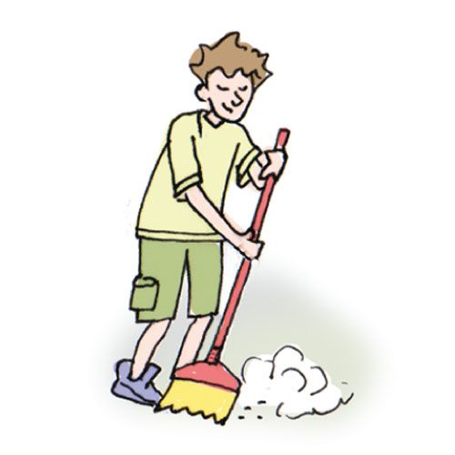 floor sweeper clipart
