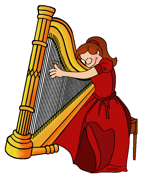 Playing The Harp Clip Art Clip Art Library