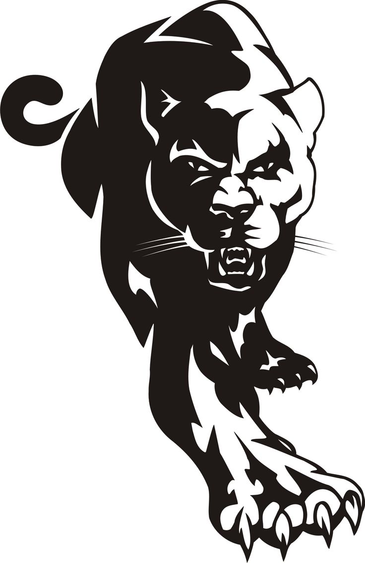 Black And White Panther Logo Clip Art Library