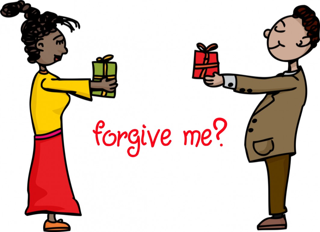 husband pleading forgiveness clipart