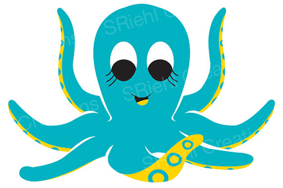 Cute octopus clipart free clipart image