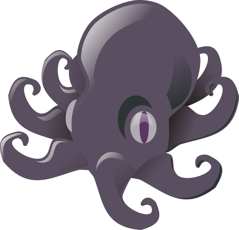 Octopus clipart free clipart image 2