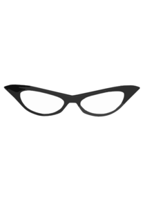 S Black Frame Glasses Zoom clip art