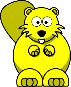 Yellow Beaver Clip Art 