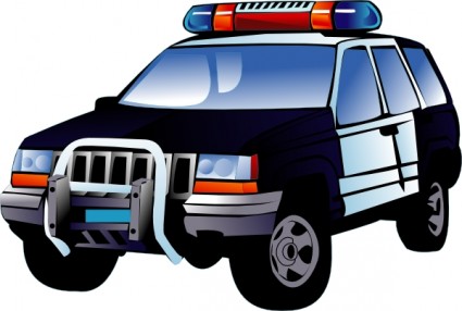 Police Car clip art Free vector in Open office drawing svg