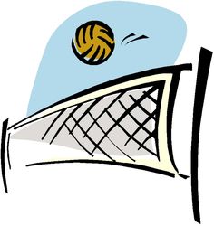 Volleyball Ball And Net Clipart