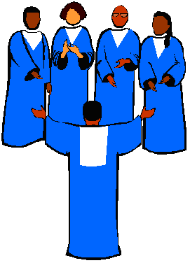 Church Choir Singing Clipart