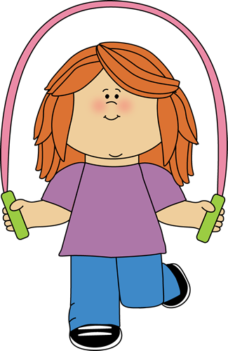 Girls Jumping Rope Clipart