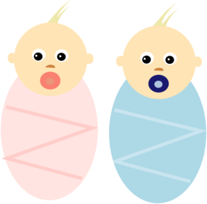 Twin Babies Clip Art