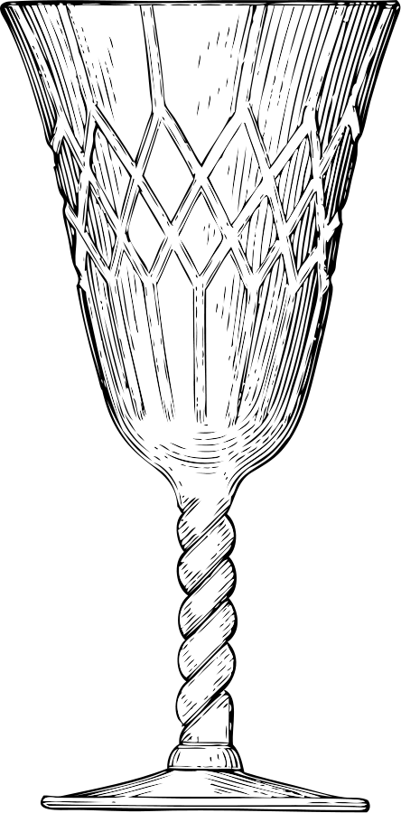 Crystal goblet Clipart, vector clip art online, royalty free