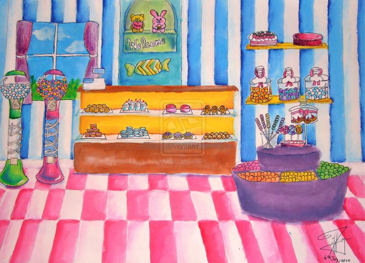 Illustration Candy Shops