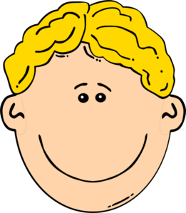 Blonde Boy Smiling Clip Art