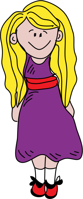Blonde Girl Cartoon Clipart
