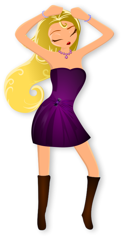 Happy Blonde Woman Clipart