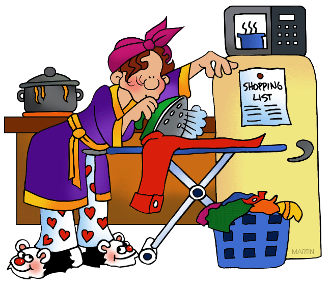 Free Occupations Clip Art by Phillip Martin, Housewife