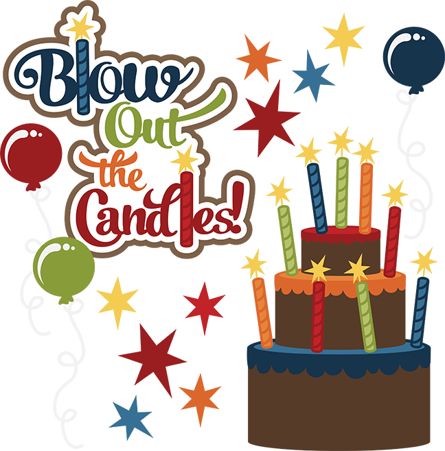 Blow Out The Candles SVG birthday clipart cute birthday clip art