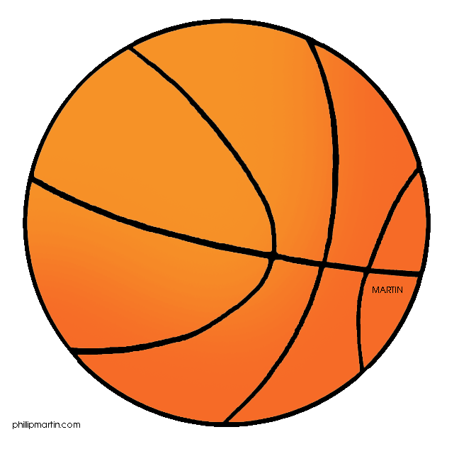 Black basketball clipart image 