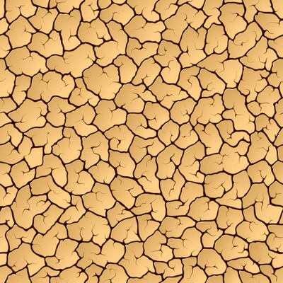 Dry Cracked Ground Textured Background, Clipart