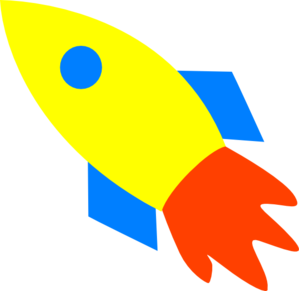 Rocket Ship Yellow Clip Art