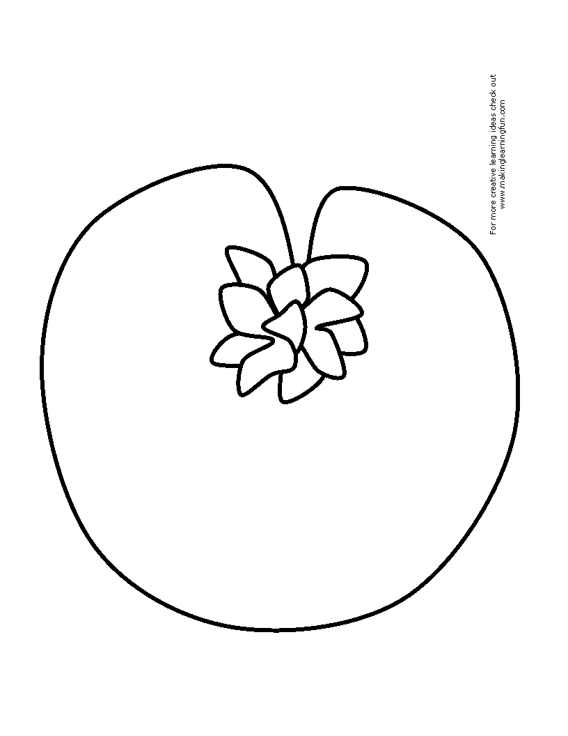Lily Pad Outline Clipart 